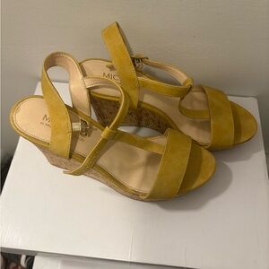 Yellow Wedge Sandals